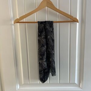 Black and White Paisley Scarf